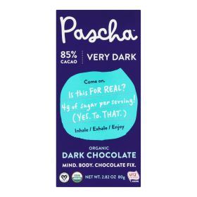 Pascha - Bar Chocolate 85% Cacao - Case Of 10 - 2.82 Oz
