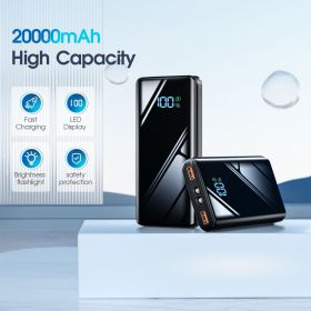 20000mAh Portable Power Bank,22.5W Fast Charging External Battery Pack,Dual USB-A Output Ports, Digital Power Bank Display, Built-in LED Flashlig