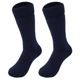 Thermal Insulated Socks for Men Seamless Toe Reinforced Heel Size (Color: Navy, Shoe Size: 8-11.5)