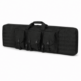 48-Inch Padded Long Equipment Carrying Case with Storage Pockets and Shoulder Strap (Color: black)