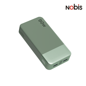Nobis Portable Charger, 20000mAh 90W Fast Charging Slim Pocket Size Compact 4-Port Power Bank for Phone, Laptop, Support OEM ODM (Color: Green)