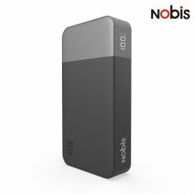 Nobis Portable Power Bank, 20000mAh 45W PD 3.0 Pocket Size Powerbank Charger for Phone/ Tablet/ Laptop (Color: black)