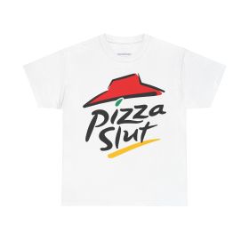 Pizza Slut New Logo Premium T-Shirt (Color: White, size: L)