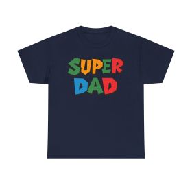 Super Dad Arcade Tee (Color: Navy, size: 5XL)