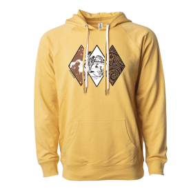 Gold Cowhide design hoodie (size: XS)